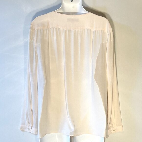 LOFT SZ  XXL  Blush color button front long sleeve loose fit blouse - Picture 5 of 7